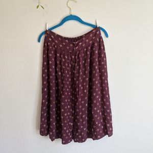 Ecote/Urban Outfitters Front Button Floral Skirt